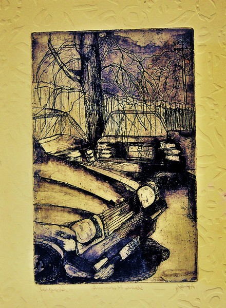 College parking(graphic print)