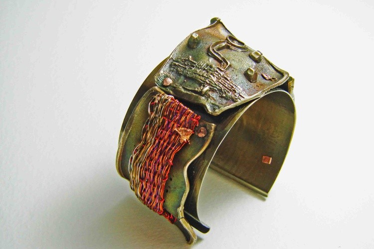 Wearable Art, Bronze  Bracelet Art- Fashion .Mirek Gomolk Art Line Studio