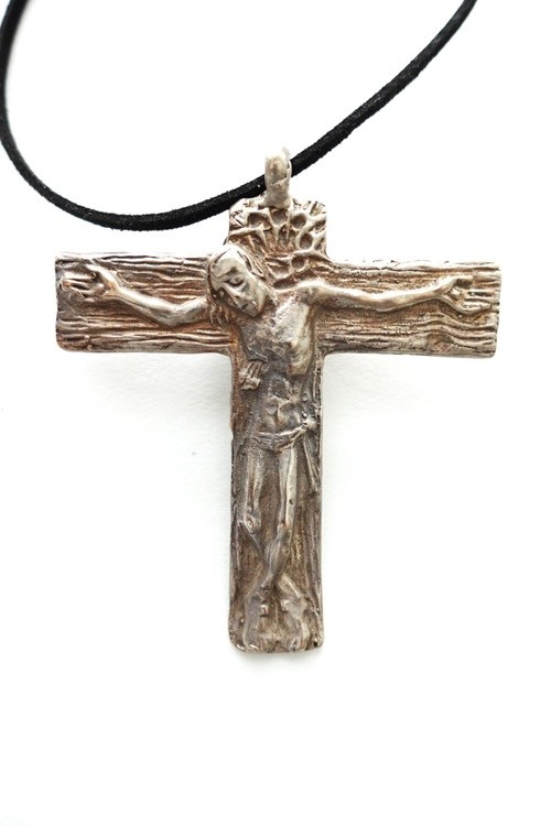 Tau Cross .  Saint Francis of Assisi San Damiano Sculpture  Cross contempora Gomolka Art studio line