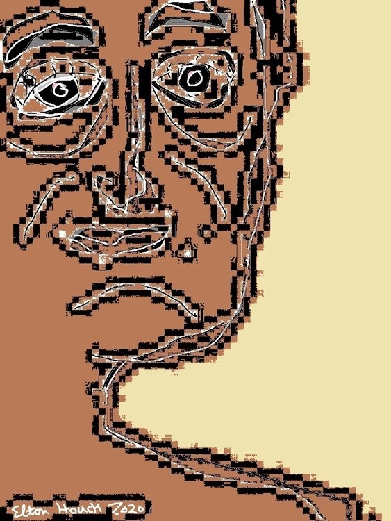 BROWN...SO ..WHAT...ITS ONLY SKIN..(c) 2020 elton houck...digital..ONLY SKIN DEEP...art
