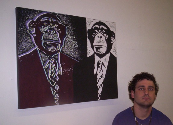 chimps in suits
