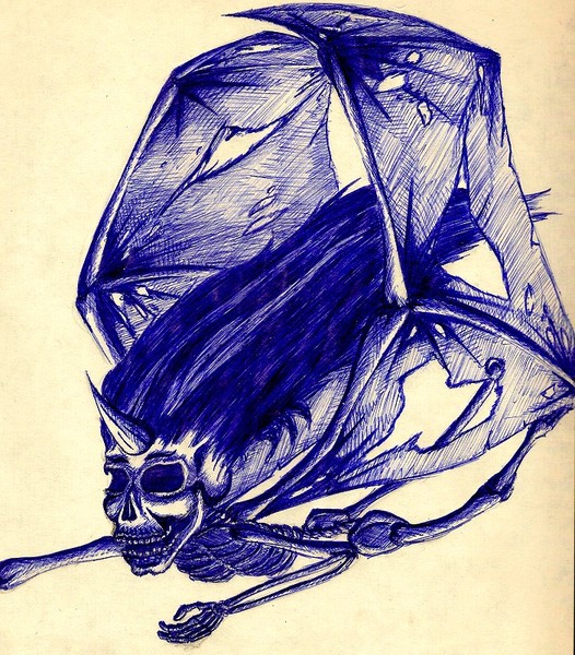 flying skeleton
