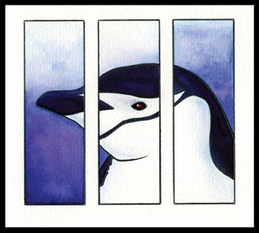 Chinstrap Penguin in Blue