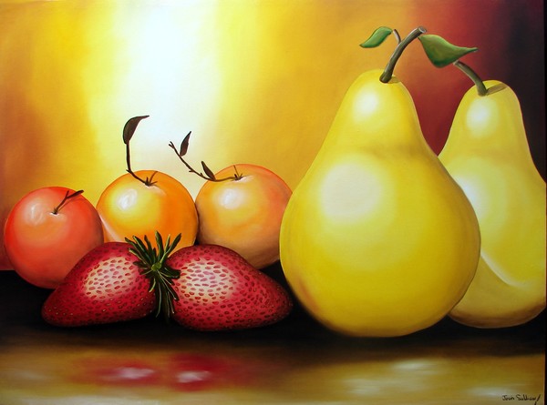 Pears with Strawberries