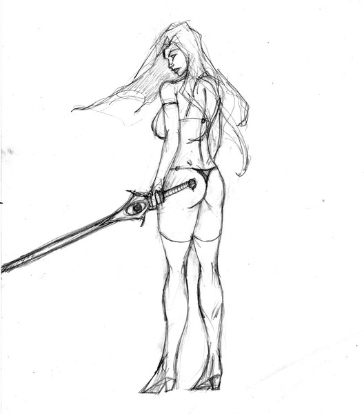 lady death has a long sword...