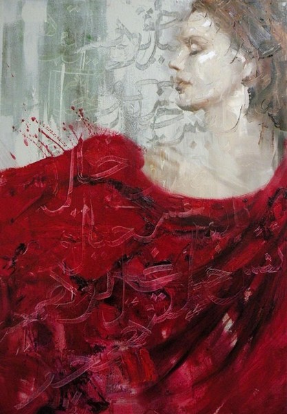 woman in red robe