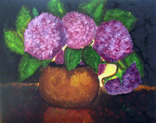Hydrangea in Planter