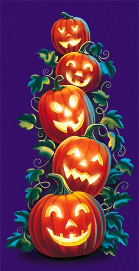 Halloween pumpkin stack