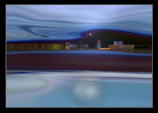 City In the Blue Envirenment