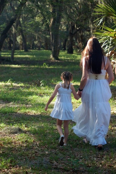 A girl and her mother