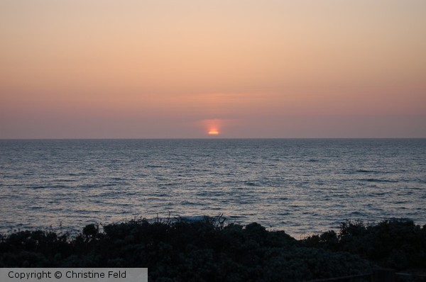 Sunset over the Pacific Ocean