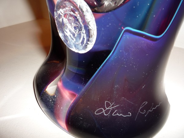 Venetian vase, murano glass, artist  D.Rosin