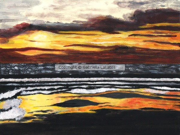 Sunset at the seaside