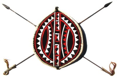 maasai Shield and two spears