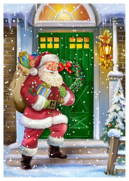 Santa at frontdoor