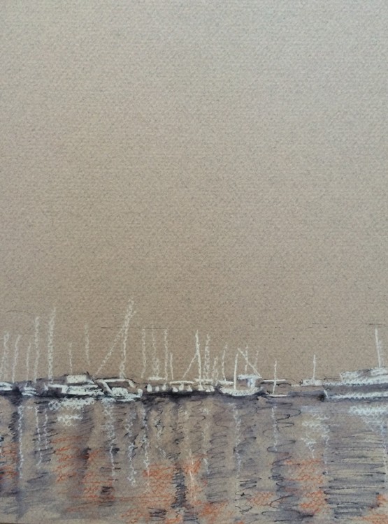 Sausalito Harbor Drawing