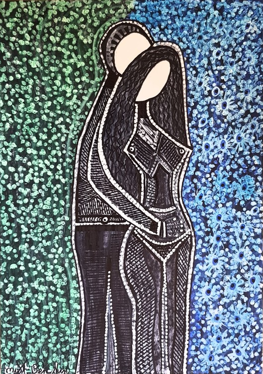 couple art painting modern artist israel mirit ben nun 
