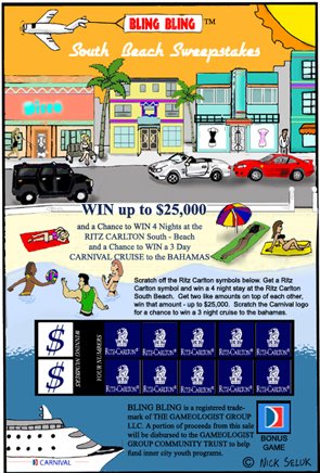South Beach Lottery Ticket Prototype