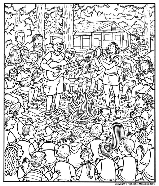 Camp Sing-Along Hidden Picture