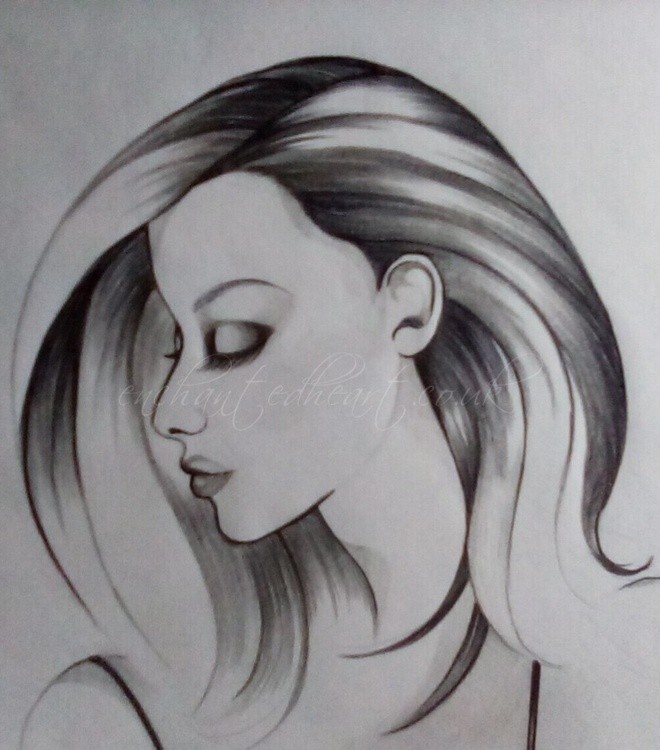 Black and White Profile Portrait