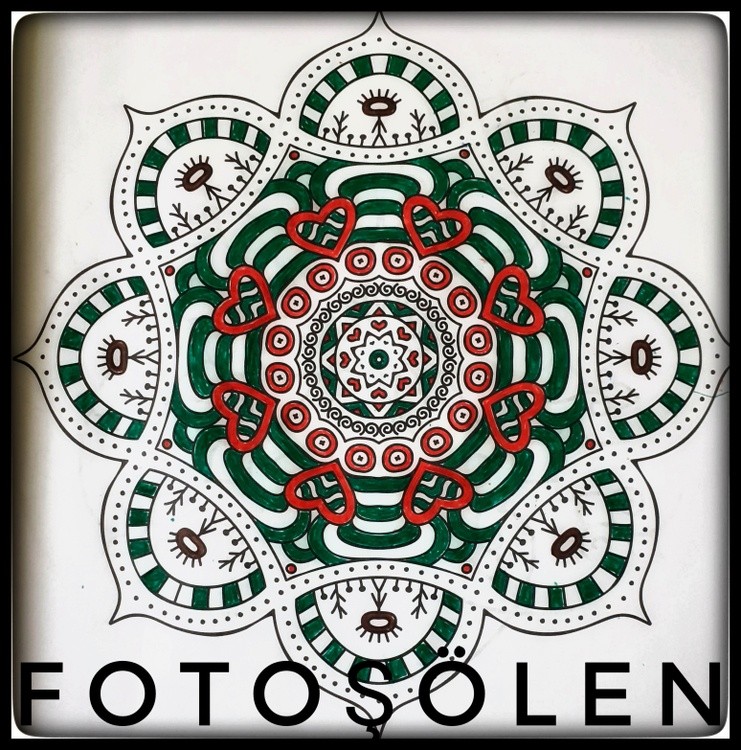 Handmade painting of photoshopped mandala