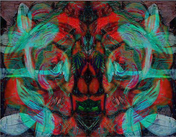 leaf motif and red