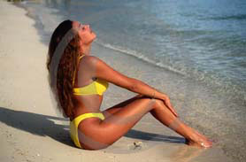 woman on the beach