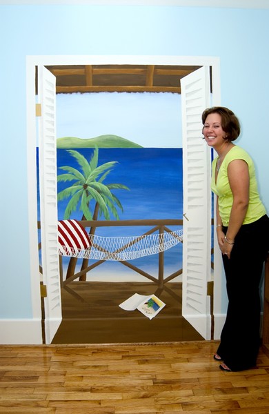 beach wall mural