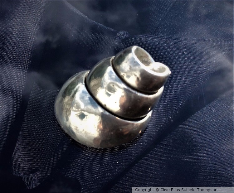 pewter spiral smooth shell