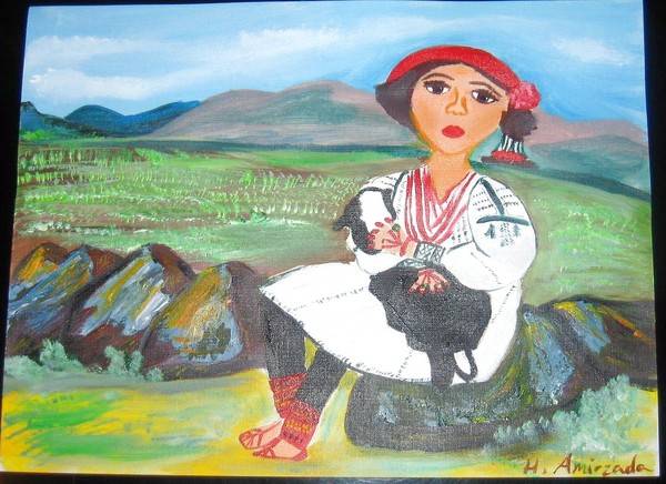 Afghan Girl in Noristani Dress