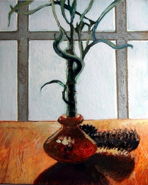 Lucky Bamboo and Two Pinecones