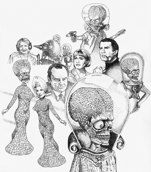 Mars Attacks! stipple
