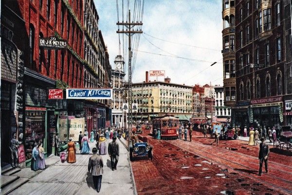 Grand Rapids, MI/ Dimestore Row ca.1906