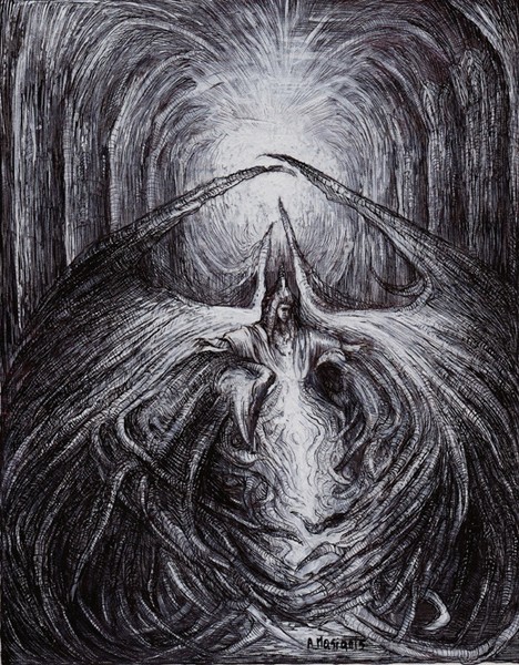 Astaroth drawing on paper 
