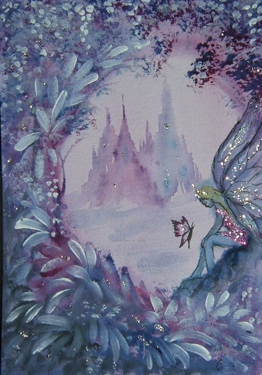 fantasy glitter painting