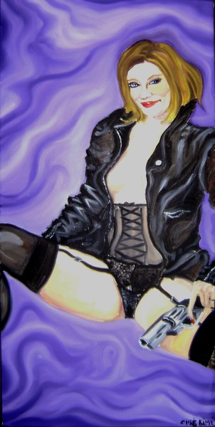 Leather pin up
