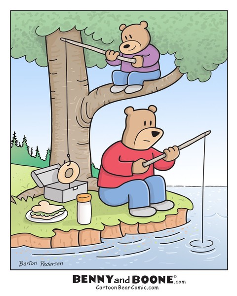Benny and Boone fishing