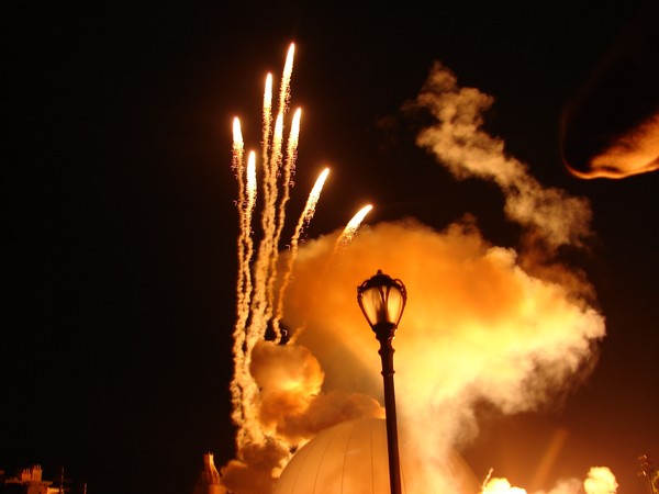 Light post and firework