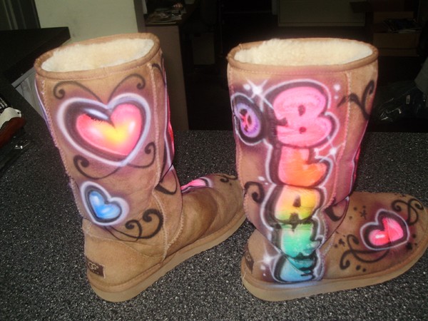 airbrushed UGGS