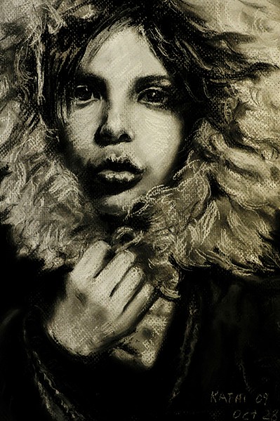 girl in fur hat