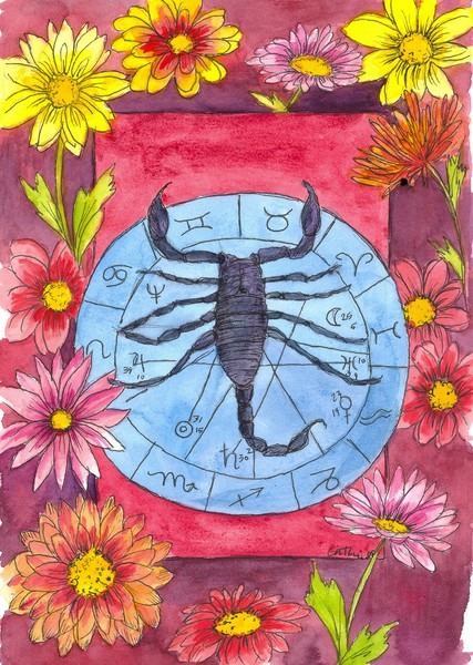 Scorpio Star Sign Watercolor
