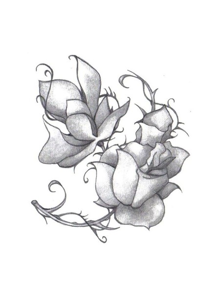 monkshood flower tattoo