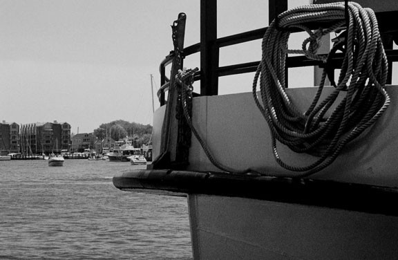 rope on a boat