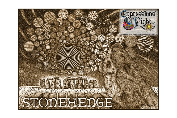 ExpoLight-Graphic-Arts-Stonehenge-Vortex-1991-0001 (Pen-&-Ink-Sepia)