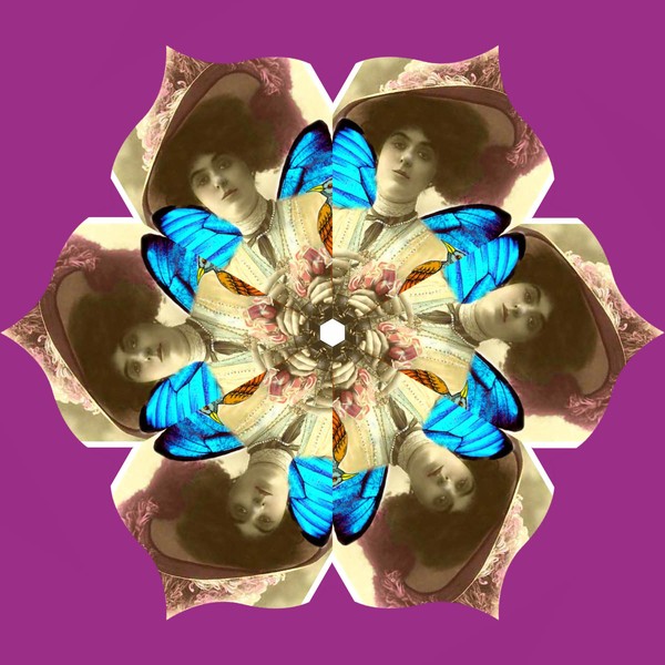 KALEIDOSCOPE OF VICTORIAN LADY W PLUME