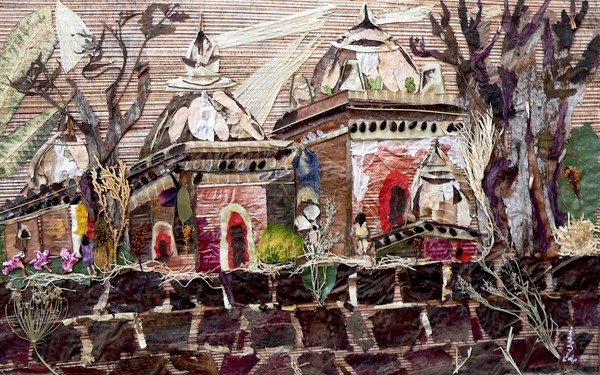 Temples behind Dilapidated walls