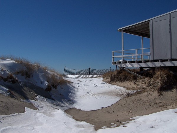 Watch Hill Cabana in Winter Snow
