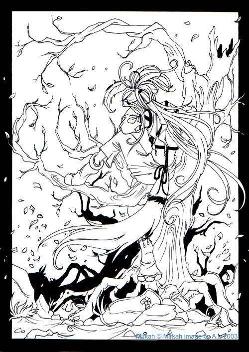 Mirkah mourns - inked version
