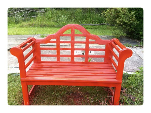 second of bench,painted red