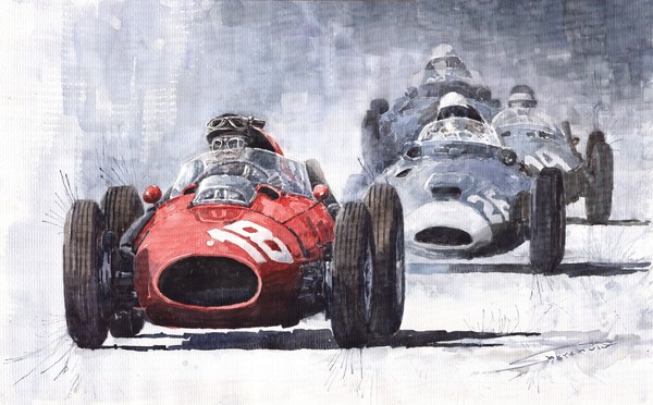 Red Car Ferrari D426 1958 Monza Phill Hill